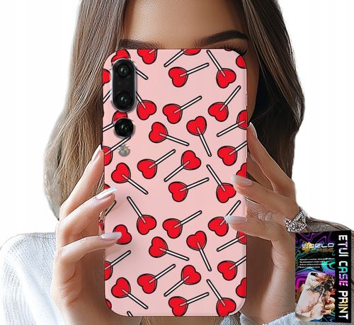 ETUI DO HUAWEI P20 PLUS - KOBIECE, MODNE WZORY LIZAKI W SERCA CASE na Arena.pl
