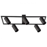 ŻYRANDOL LED ALUMINIUM CZARNY 35W 5X GU10 OBRÓT 350 STOPNI