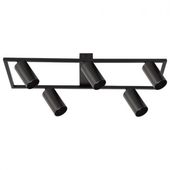 ŻYRANDOL LED ALUMINIUM CZARNY 35W 5X GU10 OBRÓT 350 STOPNI