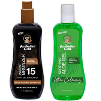 Australian Gold Żel W Sprayu Z Bronzerem SPF15 + Aloe Po Opalaniu