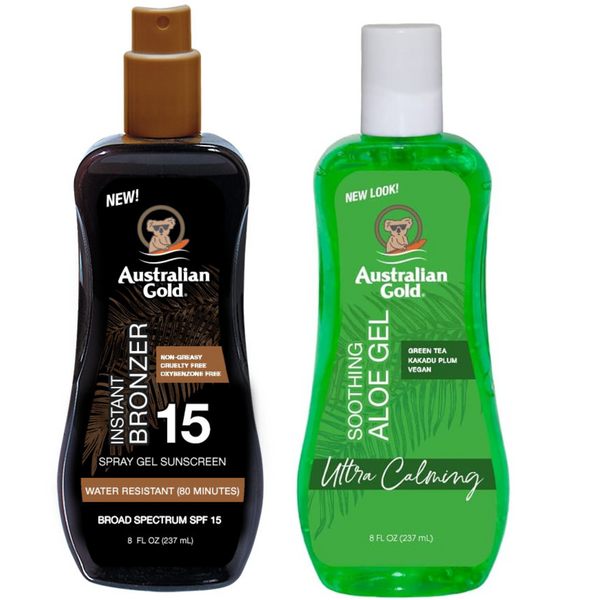 Australian Gold Żel W Sprayu Z Bronzerem SPF15 + Aloe Po Opalaniu zdjęcie 1