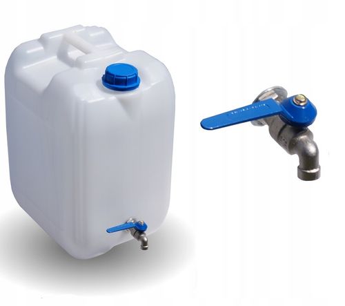 Zbiornik kanister pojemnik bańka na wodę z kranem 20L na Arena.pl