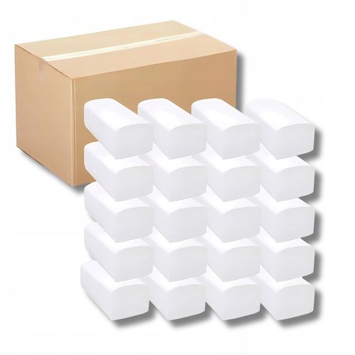 Ręcznik Papierowy GRUBY ZZ BIAŁA MAKULATURA 21x23 4000 LISTKÓW 20 x 200 H21 na Arena.pl