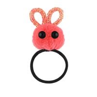 Gumka do włosów z cekinami Króliczek różowy