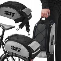 WYTRZYMAŁA Torba Rowerowa Sakwa Tylna PRZENOŚNA NA BAGAŻNIK POJEMNA 13L