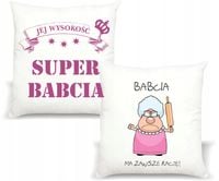 Poduszka z nadrukiem Prezent dla babci SUPER