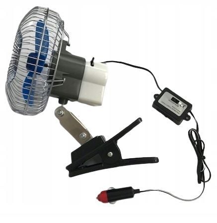WIATRAK WENTYLATOR SAMOCHODOWY OBROTOWY 12V KLIPS na Arena.pl