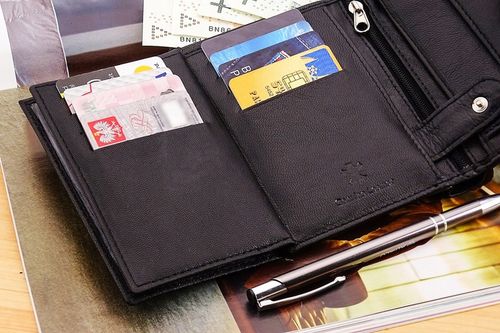 SKÓRZANY Męski Portfel ROZBUDOWANY Miękka Skóra na Arena.pl