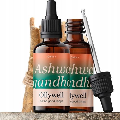 Polska Witania ospała Ashwagandha Ollywell Krople Silny ekstrakt Adaptogen na Arena.pl