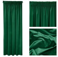 Zasłona 140x270 zielona WELUR WELWET NA TAŚMIE