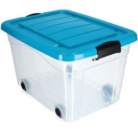 POJEMNIK ORGANIZER PUDEŁKO ZABAWKI NA KÓŁKACH 40L