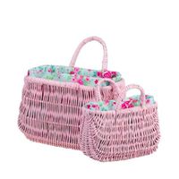 MAŁA DAMSKA TOREBKA WIKLINOWA W KOLORZE Różowym Z OBSZYCIEM 22X10 H13/23 CM