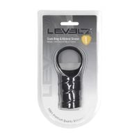 silicone cockring and ribbed sleeve - black