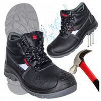 Buty robocze S3 skórzane Wodoodporne z Noskiem BHP odporne na Przebicie 44