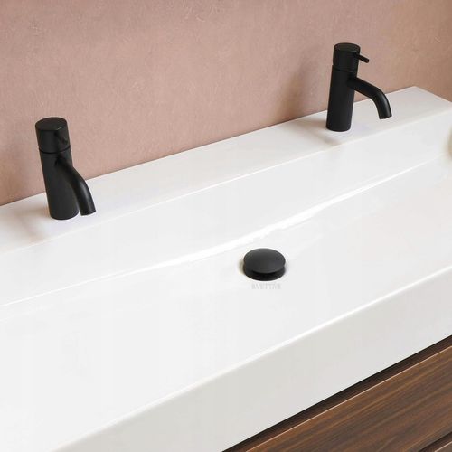 Korek umywalkowy automatyczny bez przelewu klik klak czarny mat mosiężny na Arena.pl