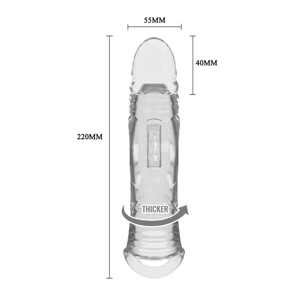 Pretty Love Penis Sleeve 8.7" Extender – Clear zdjęcie 9