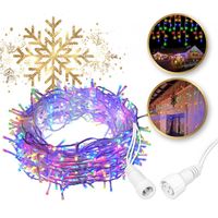 światełka lampki sople biały kabel 500 led dekoracja multikolor, flash