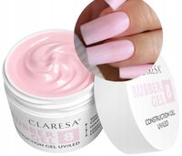 CLARESA RUBBER GEL 8 ŻEL BUDUJĄCY Z TIKSOTROPIĄ MLECZNY RÓŻ GALARETKA