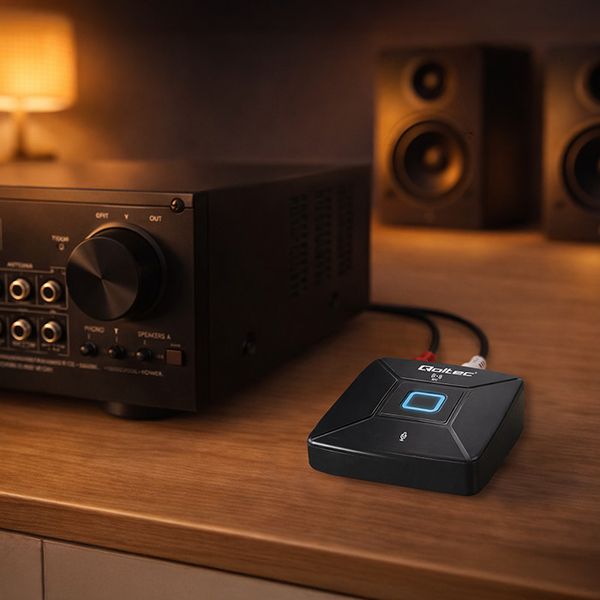 Qoltec Transmiter Audio Bluetooth 6.0 HiFi NFC/RCA/AUX zdjęcie 6