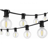 GIRLANDA LED 10M BIAŁY CIEPŁY IP44 ZEWNĘTRZNA E12 25W