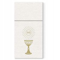 KIESZONKI na sztućce PIERWSZA KOMUNIA ŚWIĘTA hostia złota 25 szt.