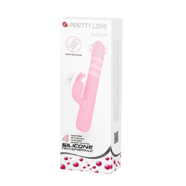 Królik Wibrator Z Masażerem Rotacyjny 18Cm 4Tryby zdjęcie 9