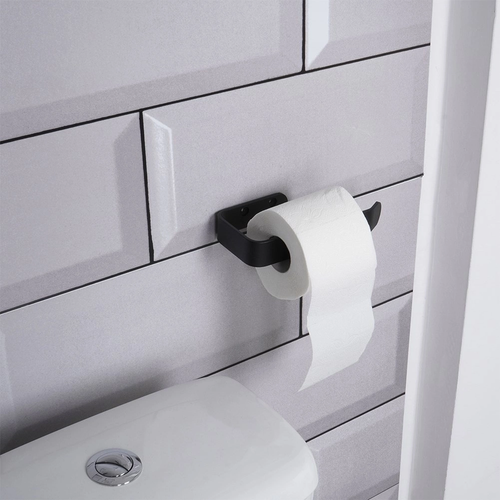 Uchwyt na papier toaletowy metalowy czarny na Arena.pl
