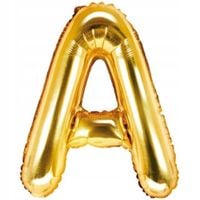 Foliowy Balon Litera A Urodziny Rocznica Złoty 40 cm