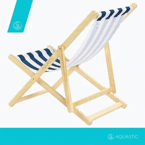 Leżak plażowy AQUASTIC Sunlito granatowy OS rozkładany Lekki 101x57x71 cm na Arena.pl