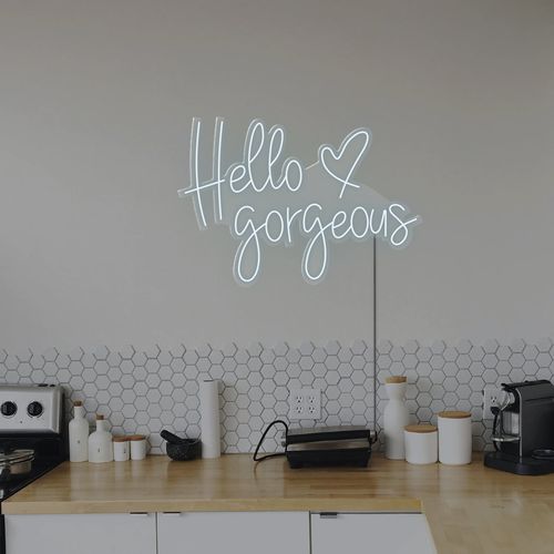 Napis LED Hello Gorgeous na Arena.pl