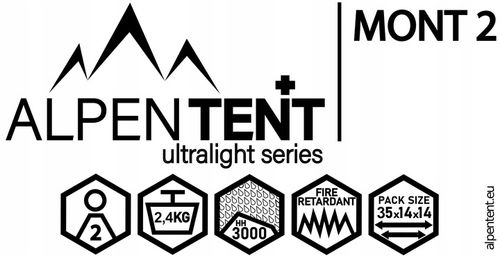 Namiot AlpenTent MONT2 Ultralight 2os. TYLKO 2,2kg na Arena.pl