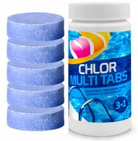 2 x CHLOR MULTI TABLETKI 3w1 CHEMIA DO BASENU BLUE 1kg MAŁE 50szt x 20g GAM