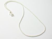 Posrebrzany łańcuszek splot singapur