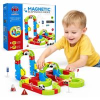 Klocki magnetyczny tor kolejka elektryczna dla dzieci 149 elementów