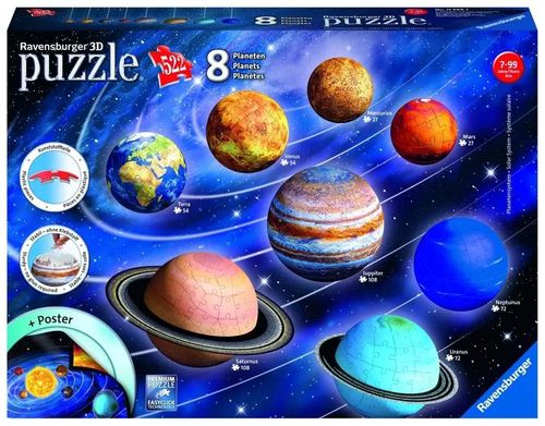 Puzzle 522. Układ Planet 3D. Ravensburger. 116683. na Arena.pl