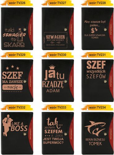 Portfel męski skórzany GRAWEROWANY prezent dla brata twój napis tekst na Arena.pl