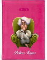 DUŻY KALENDARZ A4 2026 DZIENNY PLANER NADRUK PREZENT DLA BABCI TWÓJ TEKST