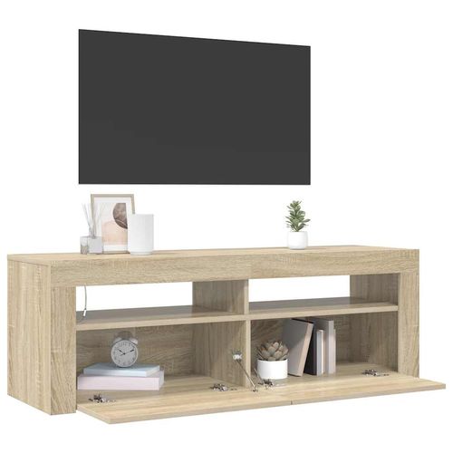 Szafka pod TV z oświetleniem LED, dąb sonoma, 120x35x40 cm na Arena.pl