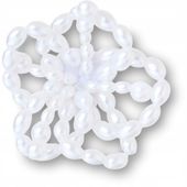 Crocs Przypinka Ozdoba Charms Jibbitz Do Butów White Pearl Beaded Floral