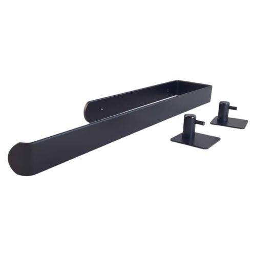 Uchwyt na ręcznik łazienkowy + 2 wieszaki Czarne na Arena.pl