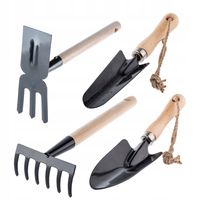 Zestaw Narzędzi Ogrodowych 4w1 Łopatka motyczka Grabki Pazurki Do Gleby