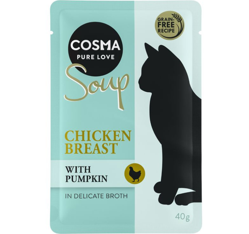 COSMA Soup Zupa Pierś Kurczaka z Dynią przysmak kota mokra karma zupka 40g na Arena.pl