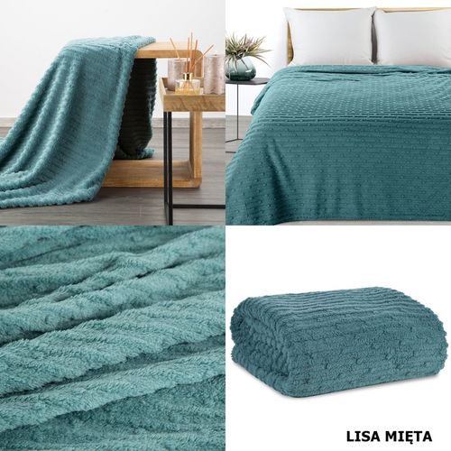 Komplet narzut na kanapę + fotele gruby ciepły koc mikrofibra 3D kolory HIT na Arena.pl