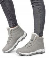 BUTY ZIMOWE DAMSKIE SPORTOWE OCIEPLANE ŚNIEGOWCE TRAPERY Botki P3