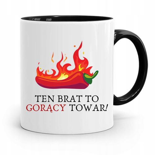Kubek Czarny Prezent Dla Brata Gorący Towar! Z Nadrukiem Ze Zdjęciem na Arena.pl