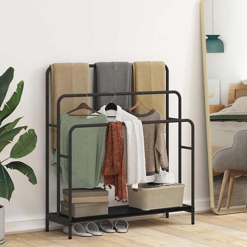 Wieszak na ubrania z półką Czarny dąb 90 x 30 x 100.5 cm na Arena.pl