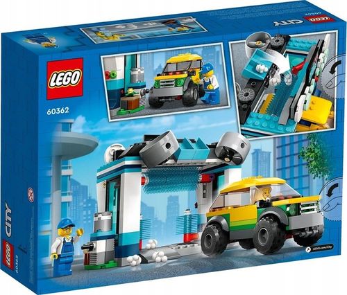 KLOCKI LEGO CITY 60362 MYJNIA SAMOCHODOWA AUTO PREZENT DLA DZIECKA + TORBA na Arena.pl