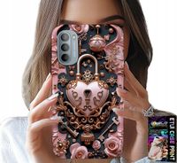 ETUI DO MOTOROLA G31 / G41 - KOBIECE, MODNE WZORY, KŁÓDKA SERCE RÓŻA