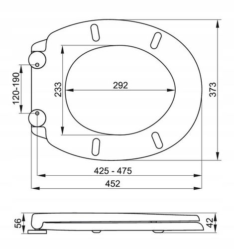 DESKA WC WOLNOOPADAJĄCA SEDESOWA TWARDA WYPINANA na Arena.pl
