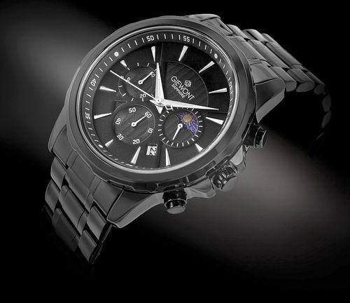 zegarek męski giewont chronograph sapphire czarny gw9460-b1 na Arena.pl